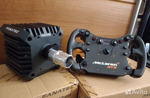 Fanatec csl dd + руль 33см, хаб, педали + кокпит