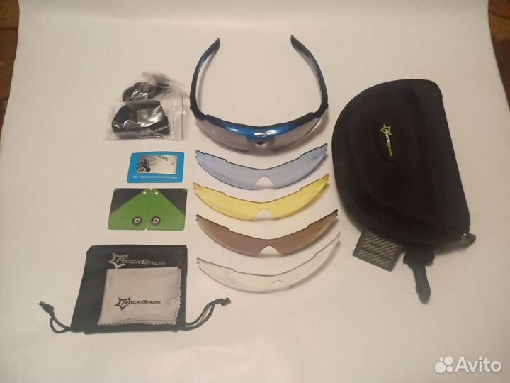 Очки спортивные солнцезащитные RockBros 5в1