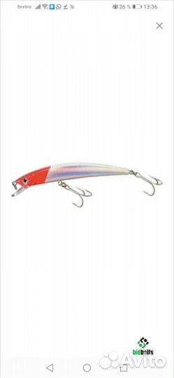 Воблер Yo-Zuri Crystal Minnow F6 (7,5г)