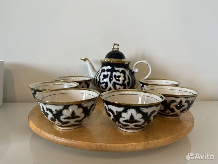 Сервиз чайный Пахта в золоте на 6 персон