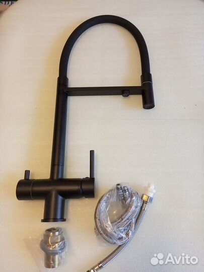 Смеситель для кухни с фильтром и гибким изливом