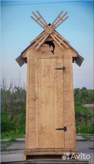 Уличный туалет деревянный JWL457