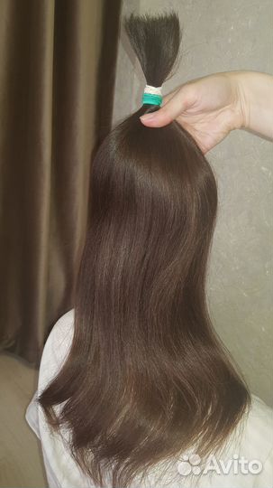 Волосы неокрашенные - цвет шоколад, 51 см, 60 гр