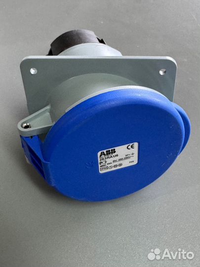 Розетка панельная угловая ABB 63А, 2Р+Е, IP44