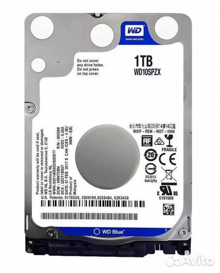 Жесткий диск WD Blue 1тб (WD10spzx)
