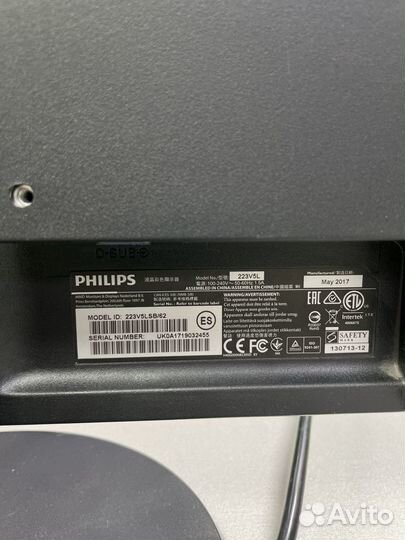 Монитор 21.5” Philips 223V5LSB/62 1920x1080 76 Гц