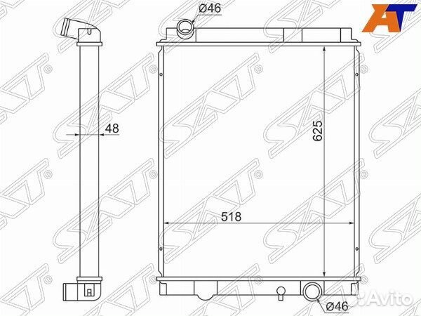 Радиатор mitsubishi fuso canter FE7
