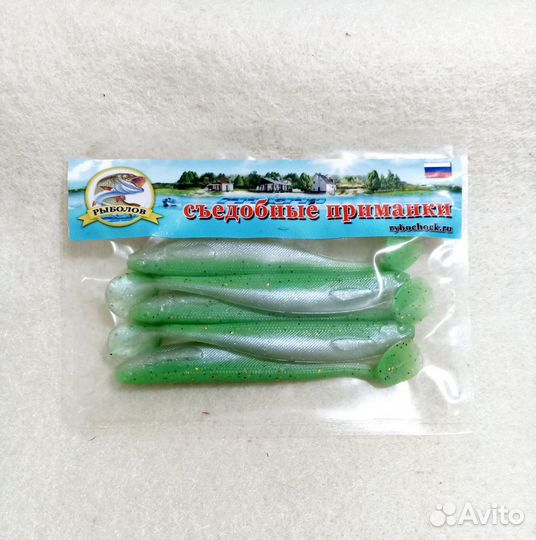 Силиконовые приманки ShadTeez Slim 4 дюйма