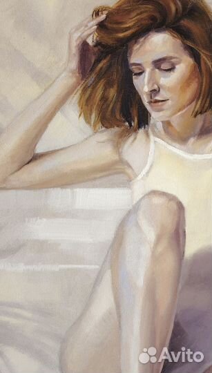 Картина маслом Утомленная солнцем Девушка Женщина