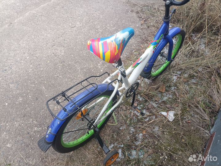 Детский велосипед с боковыми колёсиками бу