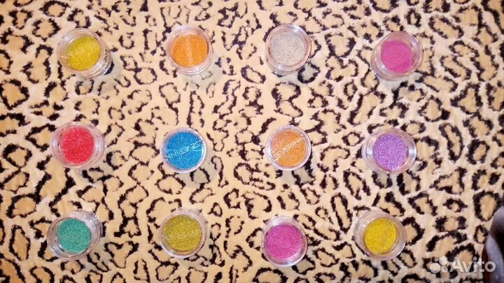 Бусины + блестки + слюда + кисточки + трен. карты