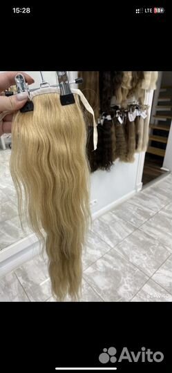 Шиньон хвост- косичка из натуральных волос