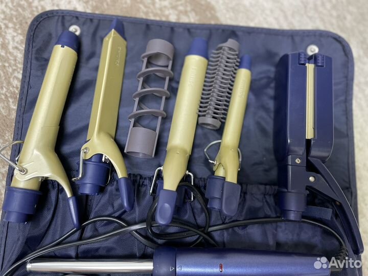 Набор плойка, выпрямитель, гафре philips