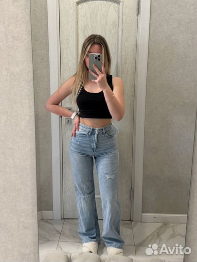 Джинсы прямые женские H&M