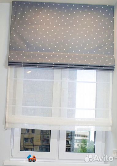 Римские шторы двойные