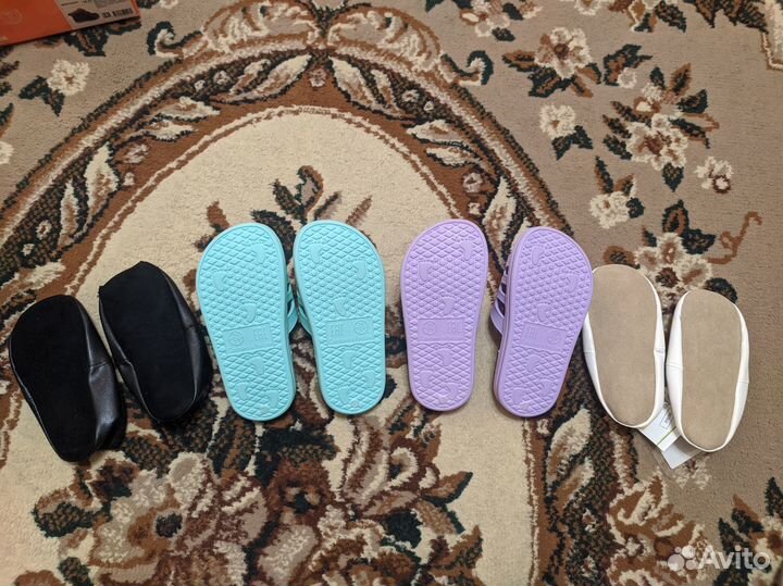 Новые туфли, чешки, сланцы 7 пар на девочку 26-28