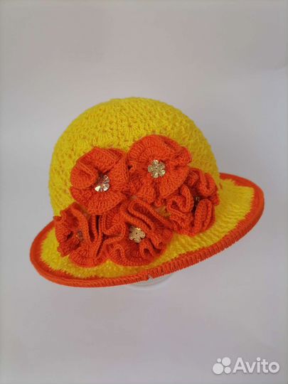 Шляпка панамка для девочки