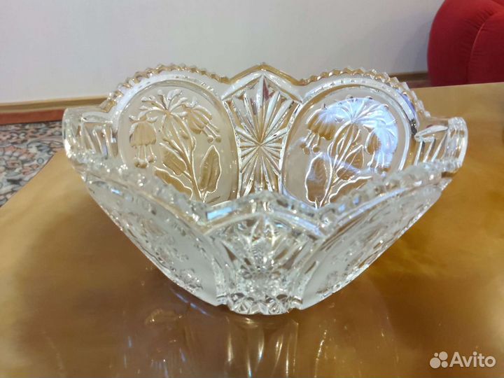 Салатник,конфетница хрустальный СССР