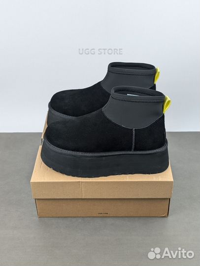 Угги на платформе ugg dipper mini black