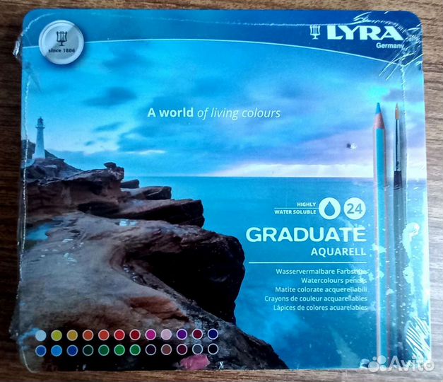 Цветные акварельные карандаши lyra