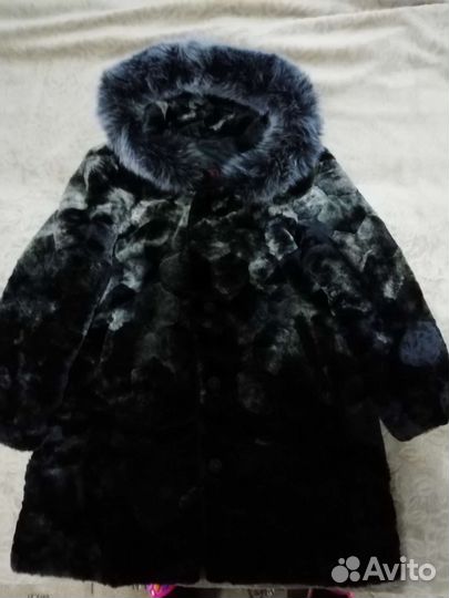 Шуба мутоновая с капюшоном