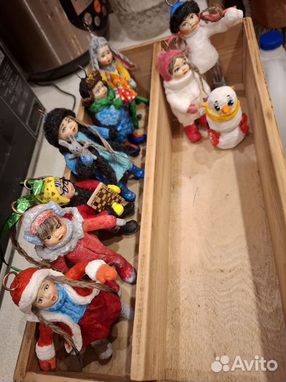 Ватные елочные игрушки