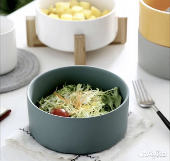 Пиалка на бамбуковой подставке