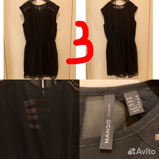 Черное платье mango, hm, monki