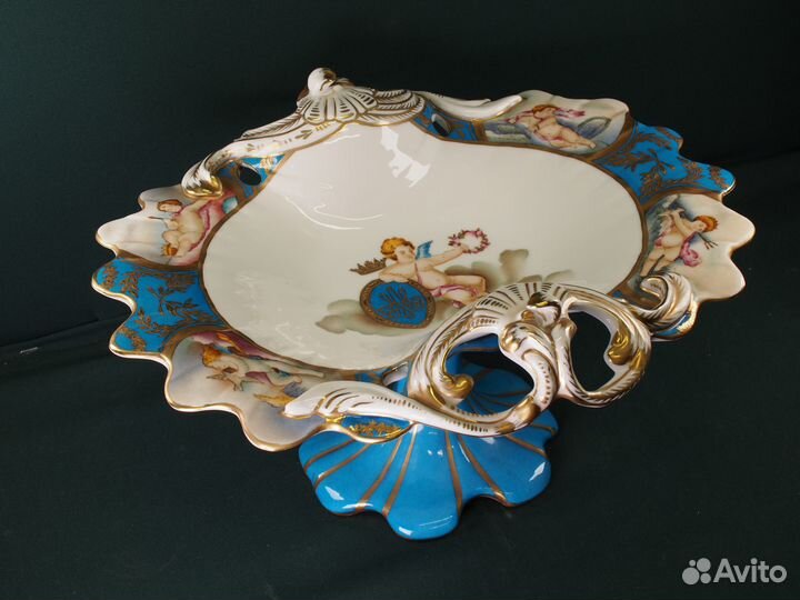 Фарфоровая ваза для фруктов в стиле Севр