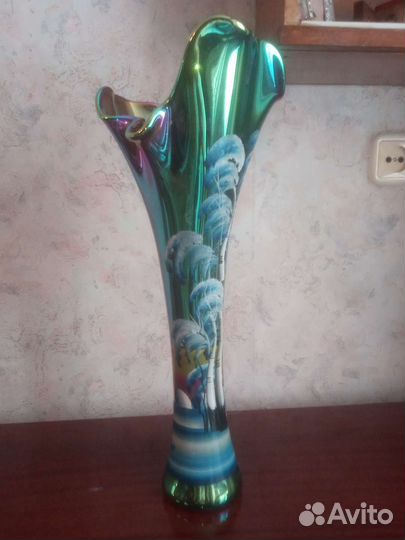 Вазы из цветного стекла СССР