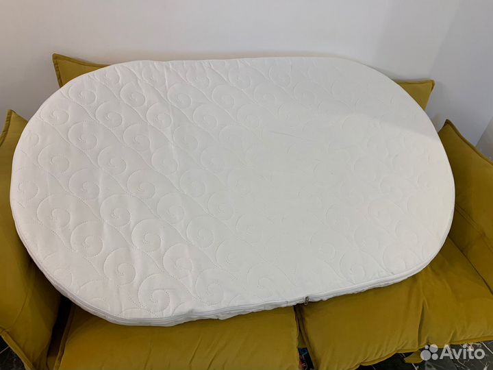 Матрас детский овальный в съемном чехле 120/75