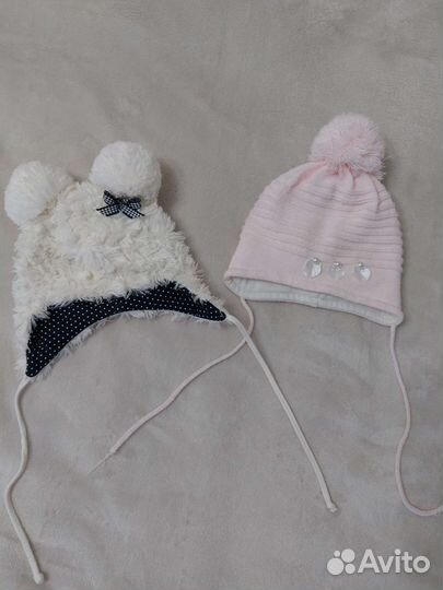 Шапочка для девочки 6 месяцев