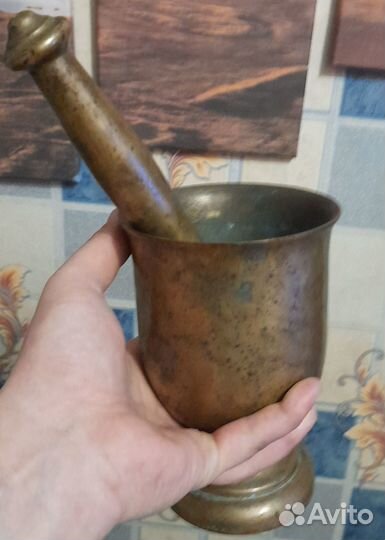 Ступка с пестиком латунь