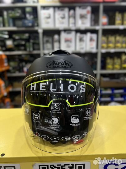 Открытый шлем Airoh Helios Color Black Matt