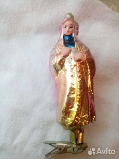 Варвара краса - длинная коса,елочная игрушка СССР