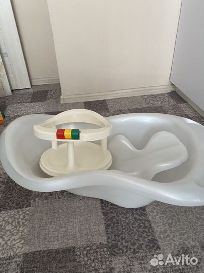 Ванночка для купания с горкой+ сиденье для купания