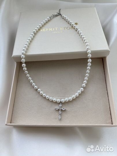 Колье чокер из жемчуга