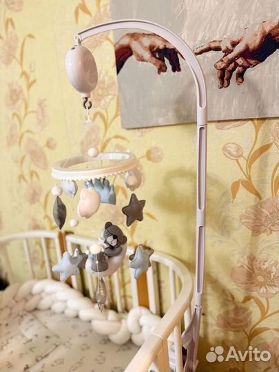 Мобиль на кроватку из фетра с подсветкой и музыкой