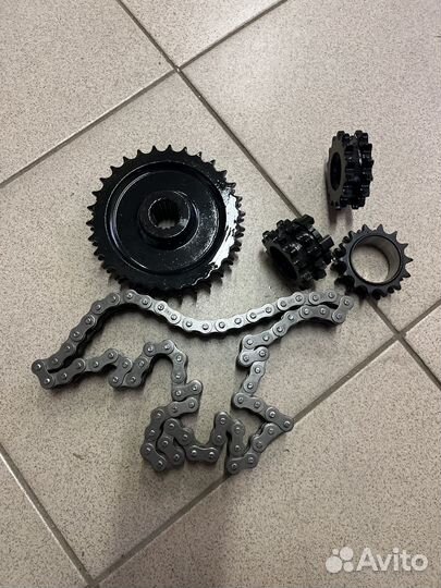 Набор Буран звезд 2х рядных 12,7мм шаг + цепь 72