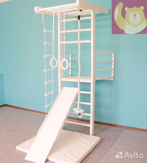 Шведская стенка с балконом и аксессуарами