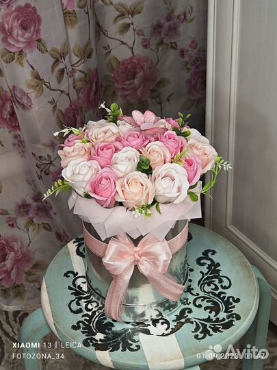 Букет из мыльных роз
