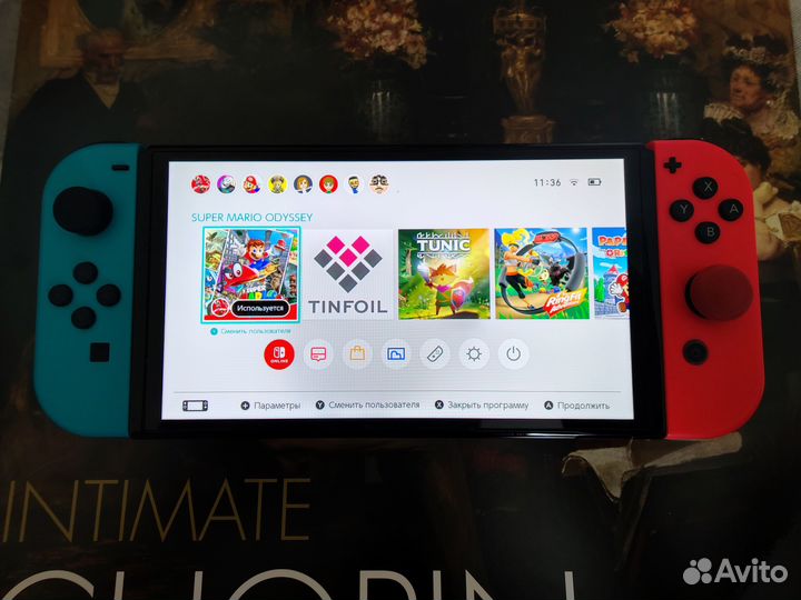 Nintendo switch oled прошитая с чипом + ring fit