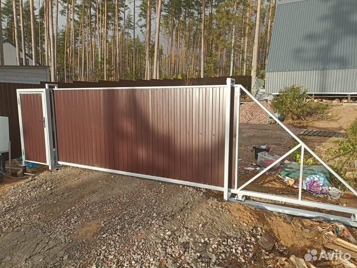 Откатные ворота 4200х2000мм b-2942