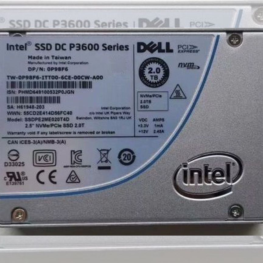 [P3600] Ssd Intel 2тб U2 P3600