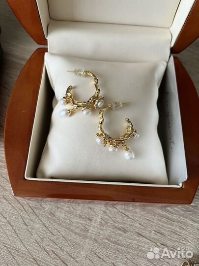 Серьги с барочным жемчугом