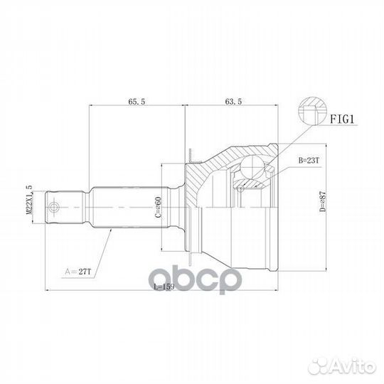 Шрус привода double force MB937759 / MB937760