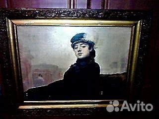 Картина маслом в рамке