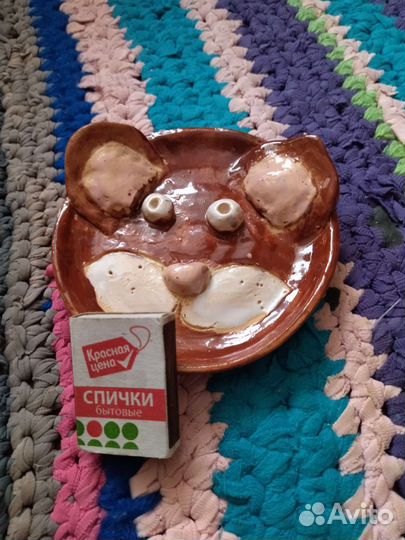 Тарелка из глины ручной работы