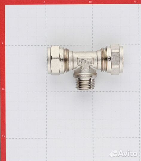 Тройник 20 обж(ц) х 1/2 нр(ш) х 20 обж(ц)
