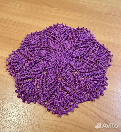 Салфетки вязаные крючком 21-27см